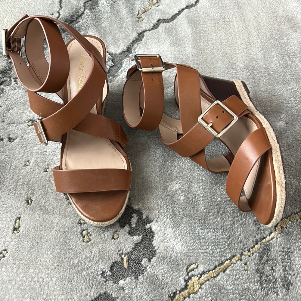 Size 7 1/2 sandal wedges - wore only a couple of times.